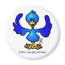 Twittering blue Bird magnets