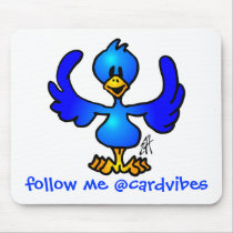 Twittering blue Bird mousepads