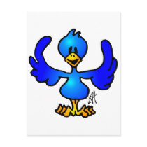 Twittering blue Bird postcards