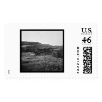 Two 100 Pounder Parrott Guns and Shells 1865 Stamps