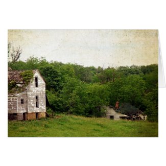 Two Abandoned Rural Missouri Houses Greeting Cards