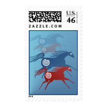 Two Ancient Horses Postage