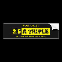 Two and a Half Triple Motocross Bumper Sticker bumper stickers