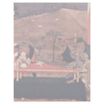 Two Angels And Two Devils Argue Before An Altar To Letterhead Design
