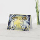Two Angels - Easter Blessings Card - Send this beautiful Easter card, featuring original watercolour of two angels in prayer, to friends or family this Easter. Text on front says 'Easter Blessings' and lovely verse inside.