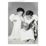 Two angels for Chrstmas greeting card