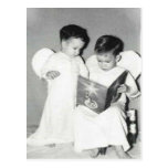 Two angels for Chrstmas post card