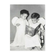 Two angels for Chrstmas post card postcards by amazingvintage Two angels for Chrstmas post card postcards