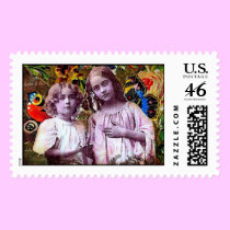 two angels postage