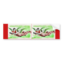 Two anges flying bumper stickers by RememberChristmas Two anges flying bumper stickers