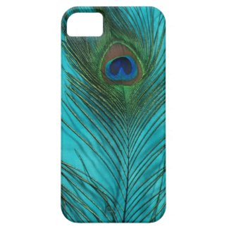 Two Aqua Peacock Feathers Iphone 5 Covers