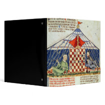 Two arabs playing chess in a tent binder