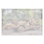 Two Army Trucks Customized Stationery