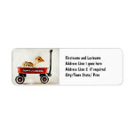 Two Baby Chicks in Red Wagon Return Address Labels