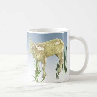 Two Baby Lambs with Blue Sky Mug