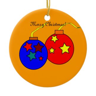 Two Balls Christmas Ornament ornament