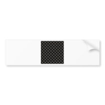 Two Bands Small Diamond - Almond on Black Bumper Stickers