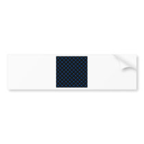 Two Bands Small Diamond - Azure on Black Bumper Stickers