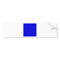 Two Bands Small Diamond - Black on Blue Bumper Sticker