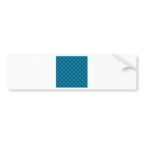 Two Bands Small Diamond - Black on Cerulean Bumper Stickers