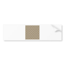 Two Bands Small Diamond - Black on Khaki Bumper Stickers