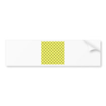 Two Bands Small Diamond-Black on Unmellow Yellow Bumper Sticker