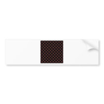 Two Bands Small Diamond - Pastel Red on Black Bumper Sticker
