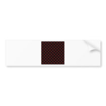 Two Bands Small Diamond - Red on Black Bumper Stickers