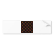 Two Bands Small Diamond - Tangelo on Black Bumper Stickers