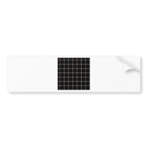 Two Bands Small Square - Almond on Black Bumper Sticker
