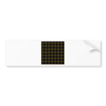 Two Bands Small Square - Amber on Black Bumper Stickers