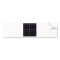 Two Bands Small Square - Amethyst on Black Bumper Sticker