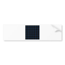 Two Bands Small Square - Azure on Black Bumper Stickers