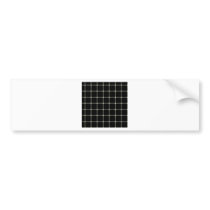 Two Bands Small Square - Beige on Black Bumper Stickers