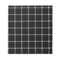 Two Bands Small Square - Beige on Black Memo Note Pads