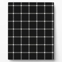 Two Bands Small Square - Beige on Black Display Plaques