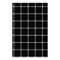 Two Bands Small Square - Beige on Black Stationery Paper