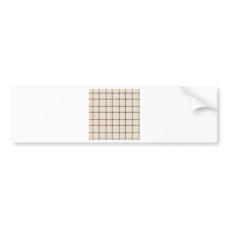 Two Bands Small Square - Black on Almond Bumper Sticker
