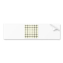 Two Bands Small Square - Black on Beige Bumper Sticker
