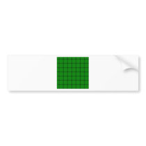 Two Bands Small Square - Black on Green Bumper Stickers