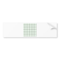 Two Bands Small Square - Black on Honeydew Bumper Stickers