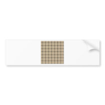 Two Bands Small Square - Black on Khaki Bumper Stickers