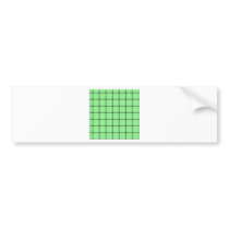 Two Bands Small Square - Black on Light Green Bumper Stickers