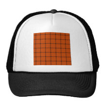 Two Bands Small Square - Black on Mahogany Hat
