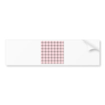 Two Bands Small Square - Black on Pale Pink Bumper Stickers