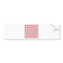 Two Bands Small Square - Black on Pink Bumper Stickers