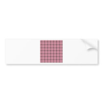 Two Bands Small Square - Black on Puce Bumper Sticker