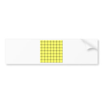 Two Bands Small Square - Black on Unmellow Yellow Bumper Stickers