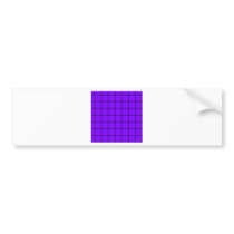 Two Bands Small Square - Black on Violet Bumper Sticker