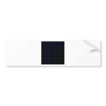 Two Bands Small Square - Blue on Black Bumper Stickers